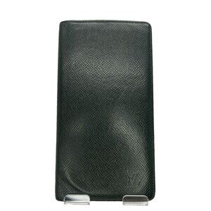 Louis Vuitton Taiga Porte Valeurs Cartes Credit Leather Long Wallet